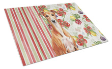 Load image into Gallery viewer, Red Whippet Vegetables Glass Cutting Board