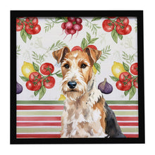 Load image into Gallery viewer, Wire Fox Terrier Vegetables Framed Metal Print