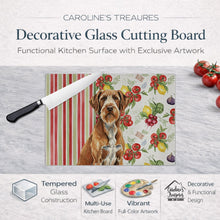 Load image into Gallery viewer, Wirehaired Pointing Griffon Vegetables Glass Cutting Board