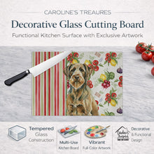 Load image into Gallery viewer, Chestnut Wirehaired Pointing Griffon Vegetables Glass Cutting Board
