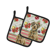 Load image into Gallery viewer, Chestnut Wirehaired Pointing Griffon Vegetables Pair of Pot Holders