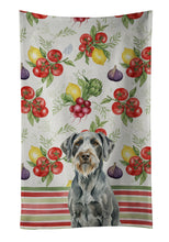 Load image into Gallery viewer, Steel Gray Wirehaired Pointing Griffon Vegetables Kitchen Towel