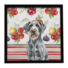Load image into Gallery viewer, Steel Gray Wirehaired Pointing Griffon Vegetables Framed Metal Print