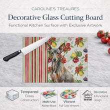 Load image into Gallery viewer, Xoloitzcuintli Vegetables Glass Cutting Board