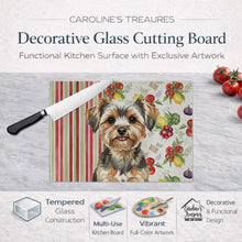 Load image into Gallery viewer, Yorkiepoo Vegetables Glass Cutting Board