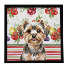 Load image into Gallery viewer, Yorkiepoo Vegetables Framed Metal Print