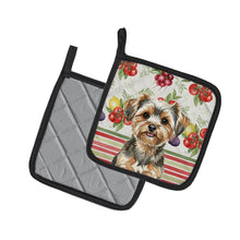 Load image into Gallery viewer, Yorkiepoo Vegetables Pair of Pot Holders