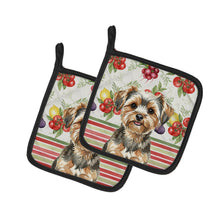Load image into Gallery viewer, Yorkiepoo Vegetables Pair of Pot Holders