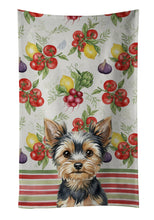 Load image into Gallery viewer, Black and Tan Yorkshire Terrier Vegetables Kitchen Towel