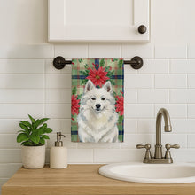Load image into Gallery viewer, American Eskimo Christmas PoinsettIas Kitchen Towel