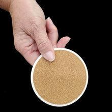 Load image into Gallery viewer, American Eskimo Christmas PoinsettIas Large Sandstone Coasters Pack of 4