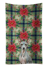 Load image into Gallery viewer, American Hairless Terrier Christmas PoinsettIas Kitchen Towel