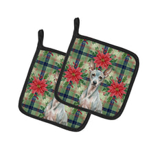 Load image into Gallery viewer, American Hairless Terrier Christmas PoinsettIas Pair of Pot Holders