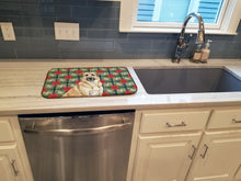 Load image into Gallery viewer, Anatolian Shepherd Dog Christmas PoinsettIas Dish Drying Mat