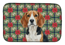 Load image into Gallery viewer, Beagle Christmas PoinsettIas Dish Drying Mat