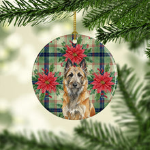 Load image into Gallery viewer, Belgian Laekenois Christmas PoinsettIas Ceramic Ornament