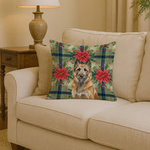 Load image into Gallery viewer, Belgian Laekenois Christmas PoinsettIas Throw Pillow