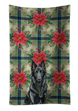 Load image into Gallery viewer, Belgian Sheepdog Groenendael Christmas PoinsettIas Kitchen Towel