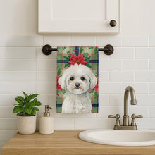 Load image into Gallery viewer, Bichon Frise Christmas PoinsettIas Kitchen Towel