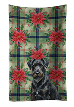 Load image into Gallery viewer, Black Russian Terrier Christmas PoinsettIas Kitchen Towel