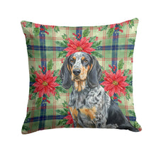 Load image into Gallery viewer, Bluetick Coonhound Christmas PoinsettIas Throw Pillow