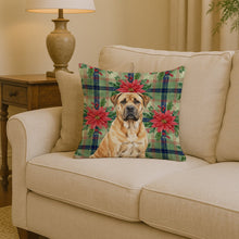 Load image into Gallery viewer, Fawn Boerboel Christmas PoinsettIas Throw Pillow