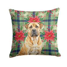 Load image into Gallery viewer, Fawn Boerboel Christmas PoinsettIas Throw Pillow