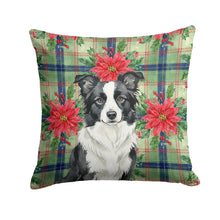 Load image into Gallery viewer, Border Collie Christmas PoinsettIas Throw Pillow