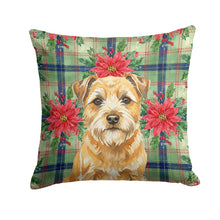 Load image into Gallery viewer, Wheaten Border Terrier Christmas PoinsettIas Throw Pillow