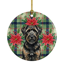 Load image into Gallery viewer, Brindle Bouvier des Flandres Christmas PoinsettIas Ceramic Ornament