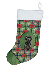 Load image into Gallery viewer, Brindle Bouvier des Flandres Christmas PoinsettIas Holiday Stocking