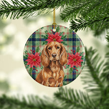 Load image into Gallery viewer, Boykin Spaniel Christmas PoinsettIas Ceramic Ornament