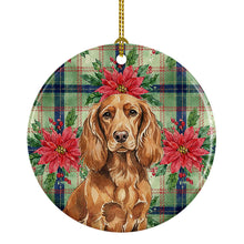 Load image into Gallery viewer, Boykin Spaniel Christmas PoinsettIas Ceramic Ornament