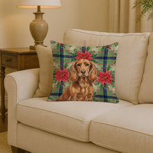 Load image into Gallery viewer, Boykin Spaniel Christmas PoinsettIas Throw Pillow