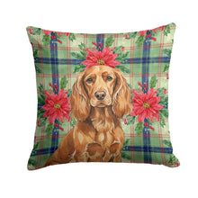 Load image into Gallery viewer, Boykin Spaniel Christmas PoinsettIas Throw Pillow