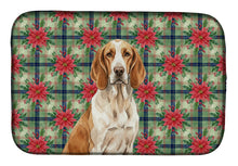 Load image into Gallery viewer, Bracco Italiano Christmas PoinsettIas Dish Drying Mat