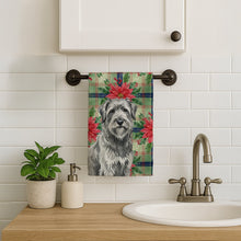 Load image into Gallery viewer, Gray Briard Christmas PoinsettIas Kitchen Towel