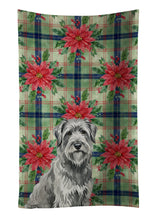 Load image into Gallery viewer, Gray Briard Christmas PoinsettIas Kitchen Towel