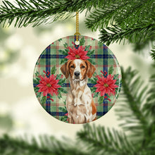 Load image into Gallery viewer, Roan Brittany Christmas PoinsettIas Ceramic Ornament