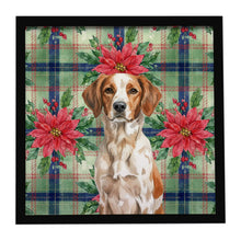 Load image into Gallery viewer, Roan Brittany Christmas PoinsettIas Framed Metal Print