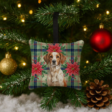 Load image into Gallery viewer, Roan Brittany Christmas PoinsettIas Hanging Square Fabric Ornament 3.5 x 3.5