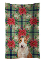 Load image into Gallery viewer, Red and White Bull Terrier Christmas PoinsettIas Kitchen Towel