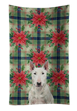 Load image into Gallery viewer, White Bull Terrier Christmas PoinsettIas Kitchen Towel