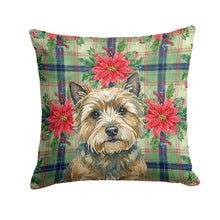 Load image into Gallery viewer, Cairn Terrier Christmas PoinsettIas Throw Pillow
