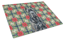 Load image into Gallery viewer, Cane Corso Christmas PoinsettIas Glass Cutting Board