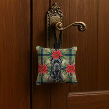 Load image into Gallery viewer, Cane Corso Christmas PoinsettIas Hanging Square Fabric Ornament 3.5 x 3.5
