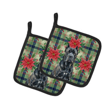 Load image into Gallery viewer, Cane Corso Christmas PoinsettIas Pair of Pot Holders