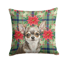Load image into Gallery viewer, Chihuahua Christmas PoinsettIas Throw Pillow