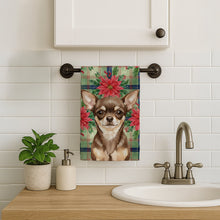 Load image into Gallery viewer, Chocolate Chihuahua Christmas PoinsettIas Kitchen Towel