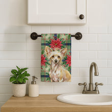 Load image into Gallery viewer, Hairless Palomino Chinese Crested Christmas PoinsettIas Kitchen Towel
